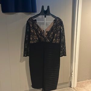 Adrianna Papell Black Cocktail Dress Size 14W
